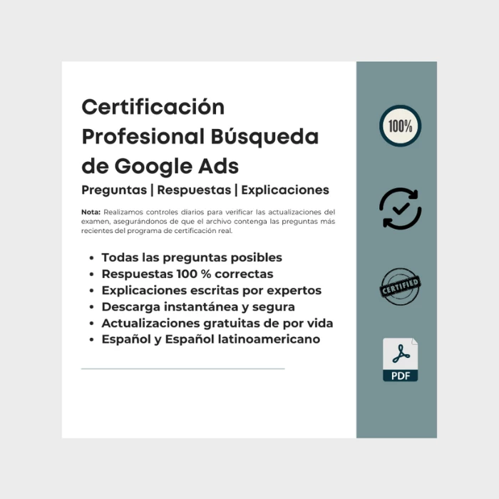 Certificación Profesional en Búsqueda de Google Ads